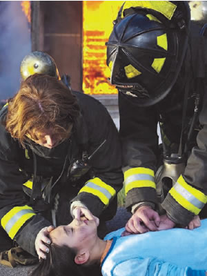 Fire Fighters doing CPR